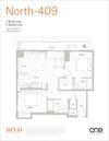 North - 409 Floor Plan North - 409 Floor Plan at BLVD Beltline, Calgary, AB